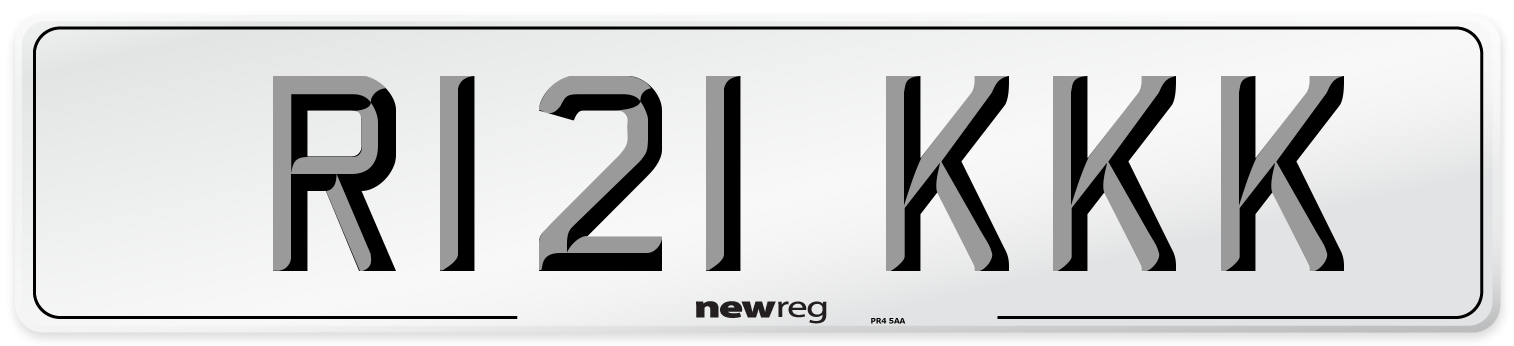R121 KKK Number Plate from New Reg